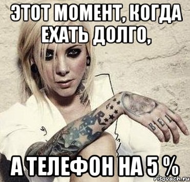 этот момент, когда ехать долго, а телефон на 5 %, Мем МарияФролова