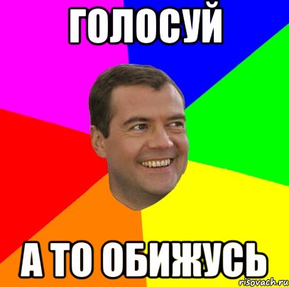 голосуй а то обижусь, Мем  Медведев advice