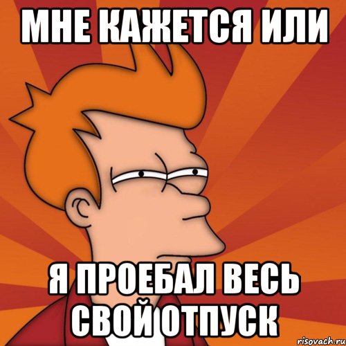 мне кажется или я проебал весь свой отпуск, Мем Мне кажется или (Фрай Футурама)