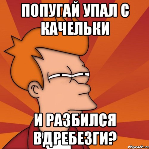 попугай упал с качельки и разбился вдребезги?, Мем Мне кажется или (Фрай Футурама)