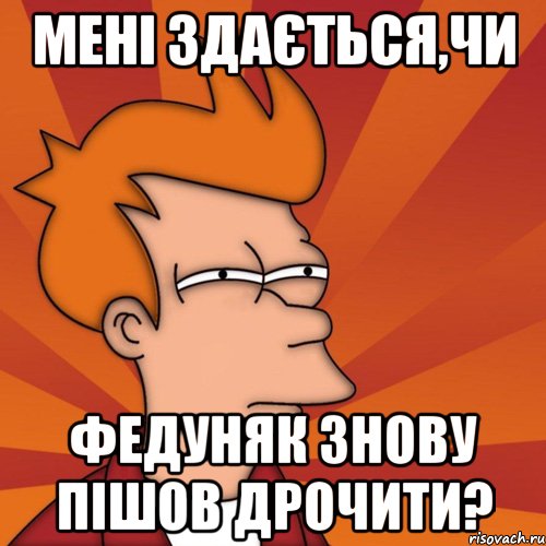 мені здається,чи федуняк знову пішов дрочити?, Мем Мне кажется или (Фрай Футурама)