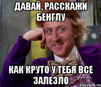 давай, расскажи бенглу как круто у тебя все залезло, Мем мое лицо