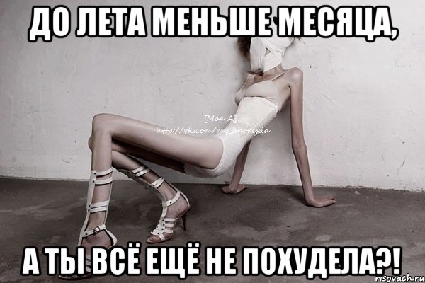 до лета меньше месяца, а ты всё ещё не похудела?!, Мем моя а