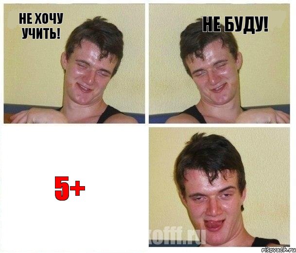 НЕ ХОЧУ УЧИТЬ! НЕ БУДУ! 5+