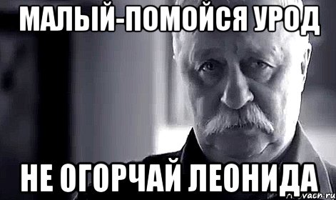 малый-помойся урод не огорчай леонида, Мем Не огорчай Леонида Аркадьевича