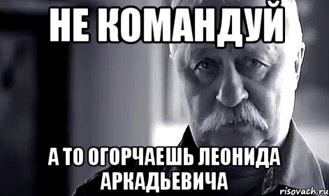 не командуй а то огорчаешь леонида аркадьевича, Мем Не огорчай Леонида Аркадьевича