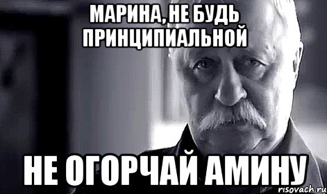 марина, не будь принципиальной не огорчай амину, Мем Не огорчай Леонида Аркадьевича