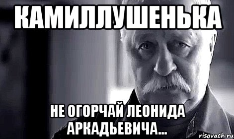 камиллушенька не огорчай леонида аркадьевича..., Мем Не огорчай Леонида Аркадьевича