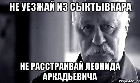 не уезжай из сыктывкара не расстраивай леонида аркадьевича, Мем Не огорчай Леонида Аркадьевича