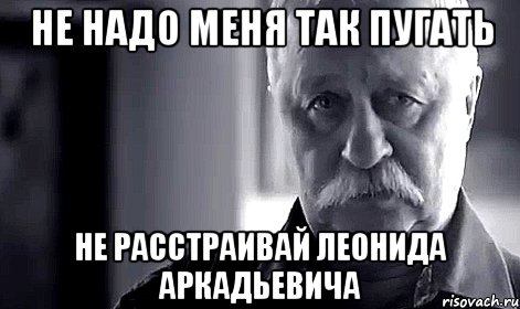 не надо меня так пугать не расстраивай леонида аркадьевича, Мем Не огорчай Леонида Аркадьевича