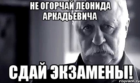 не огорчай леонида аркадьевича сдай экзамены!, Мем Не огорчай Леонида Аркадьевича