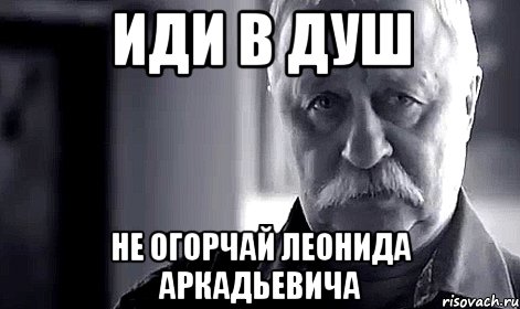 иди в душ не огорчай леонида аркадьевича, Мем Не огорчай Леонида Аркадьевича