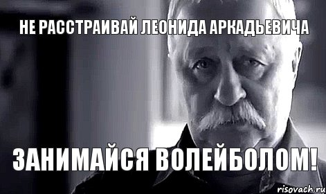 не расстраивай Леонида Аркадьевича занимайся волейболом!, Мем Не огорчай Леонида Аркадьевича