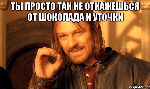 ты просто так не откажешься от шоколада и уточки , Мем Нельзя просто так взять и (Боромир мем)