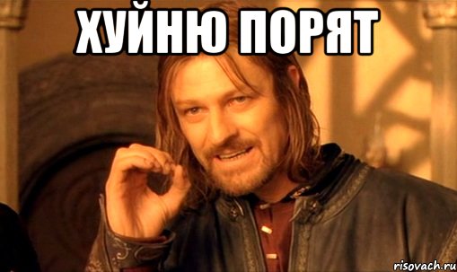 хуйню порят , Мем Нельзя просто так взять и (Боромир мем)