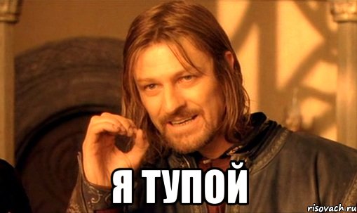 я тупой