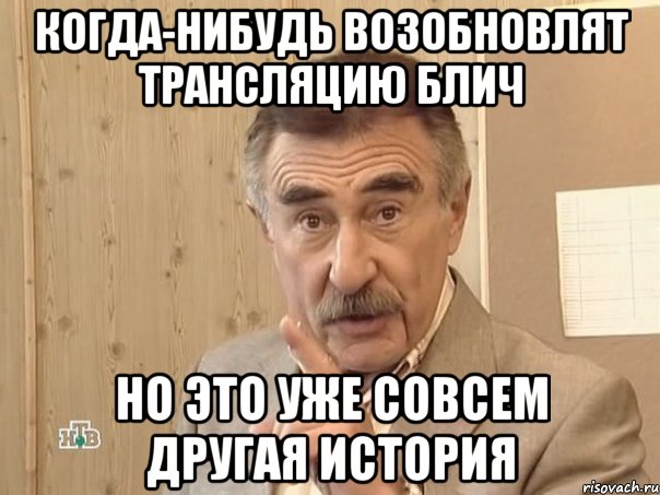 когда-нибудь возобновлят трансляцию блич но это уже совсем другая история, Мем Каневский (Но это уже совсем другая история)