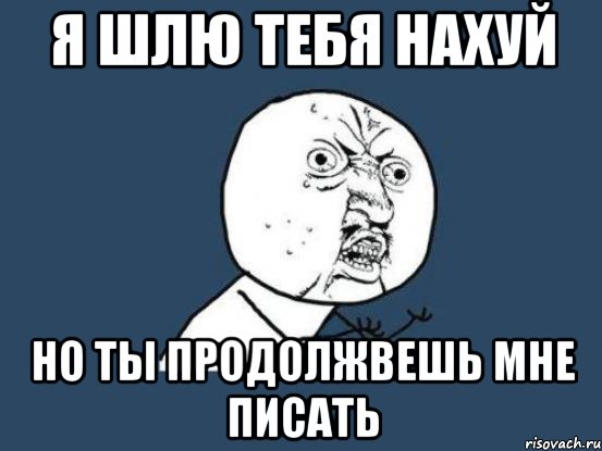 я шлю тебя нахуй но ты продолжвешь мне писать, Мем Ну почему