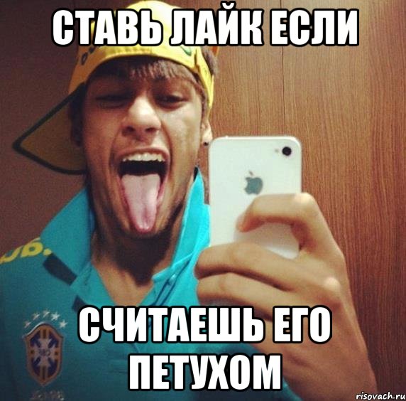 ставь лайк если считаешь его петухом, Мем Петух