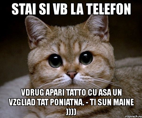 stai si vb la telefon vdrug apari tatto cu asa un vzgliad tat poniatna. - ti sun maine )))), Мем Пидрила Ебаная