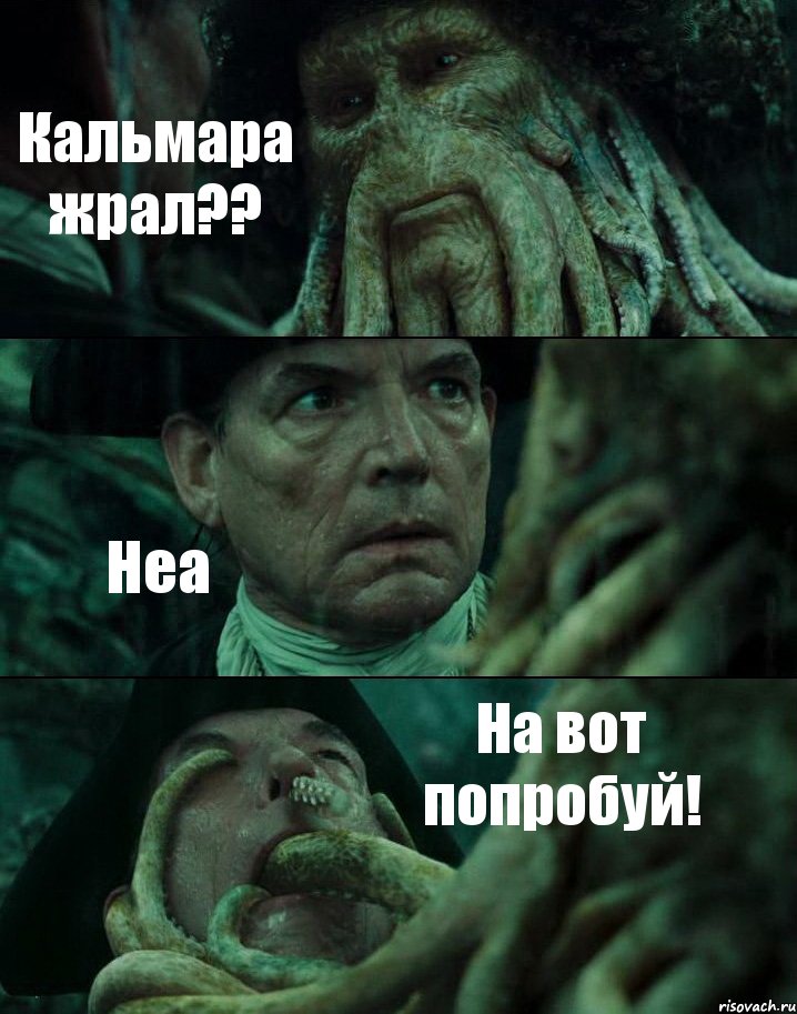 Кальмара жрал?? Неа На вот попробуй!, Комикс Пираты Карибского моря