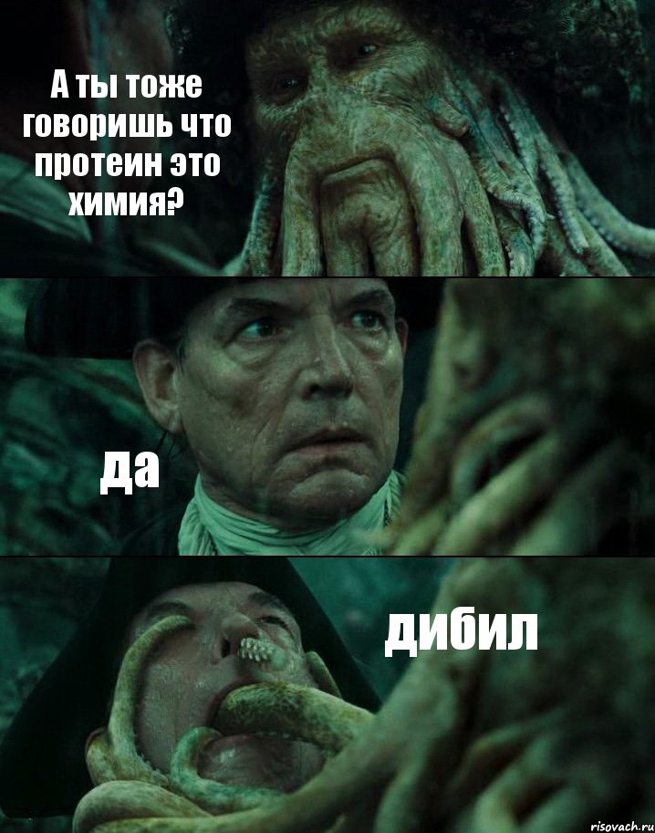 А ты тоже говоришь что протеин это химия? да дибил, Комикс Пираты Карибского моря