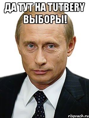 да тут на tutbery выборы! , Мем Путин