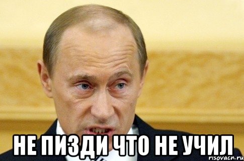  не пизди что не учил, Мем путин