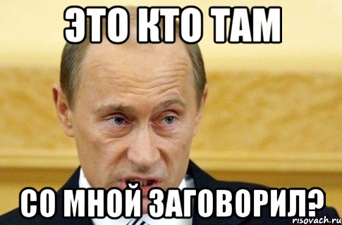 это кто там со мной заговорил?, Мем путин