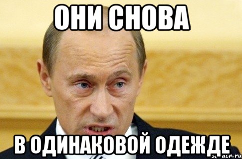 они снова в одинаковой одежде, Мем путин