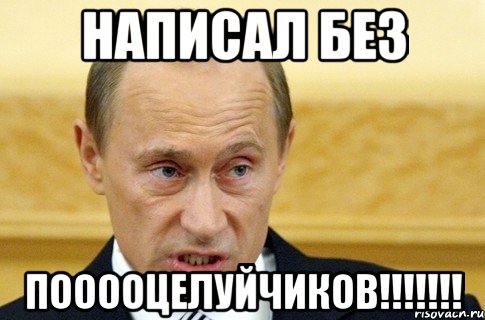 написал без пооооцелуйчиков!!!, Мем путин