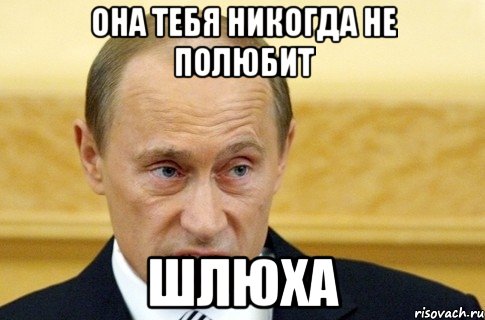 она тебя никогда не полюбит шлюха, Мем путин