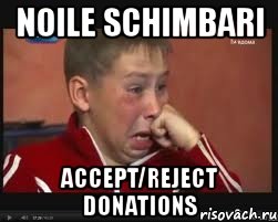 noile schimbari accept/reject donations