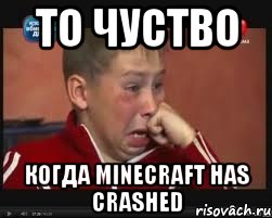 то чуство когда minecraft has crashed