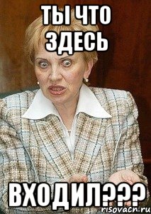 ты что здесь входил???