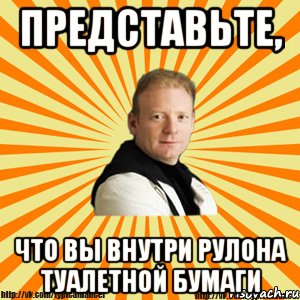 представьте, что вы внутри рулона туалетной бумаги, Мем Типичный бальник тренер