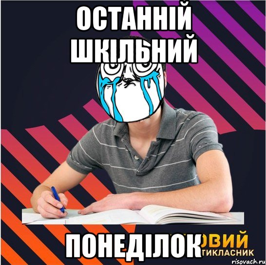 останній шкільний понеділок, Мем Типовий одинадцятикласник