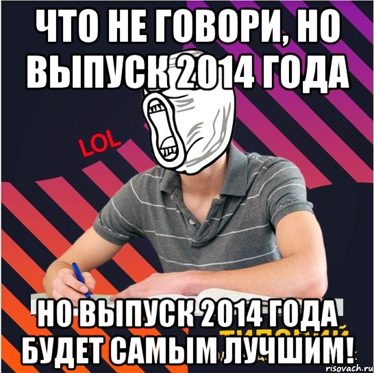 что не говори, но выпуск 2014 года но выпуск 2014 года будет самым лучшим!, Мем Типовий одинадцятикласник