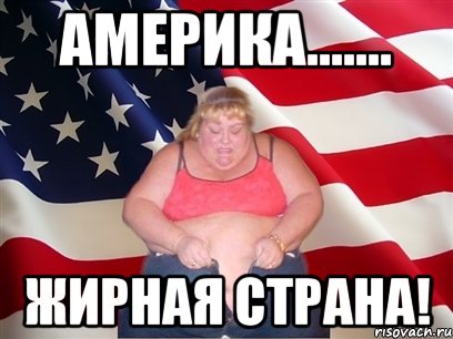 америка....... жирная страна!, Мем Толстая американка