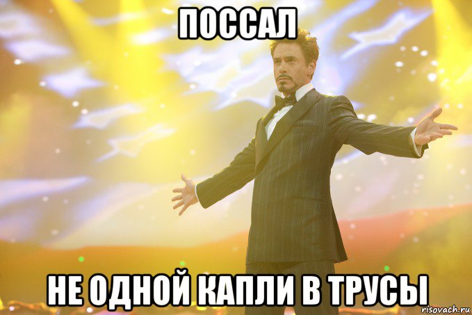 поссал не одной капли в трусы, Мем Тони Старк (Роберт Дауни младший)