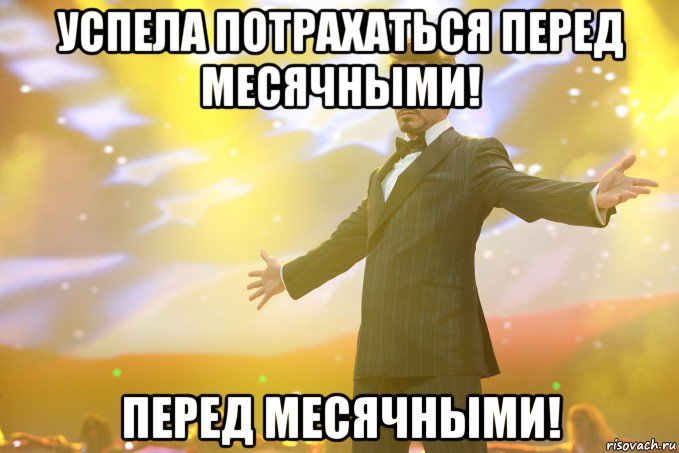 успела потрахаться перед месячными! перед месячными!, Мем Тони Старк (Роберт Дауни младший)