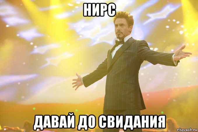 нирс давай до свидания, Мем Тони Старк (Роберт Дауни младший)