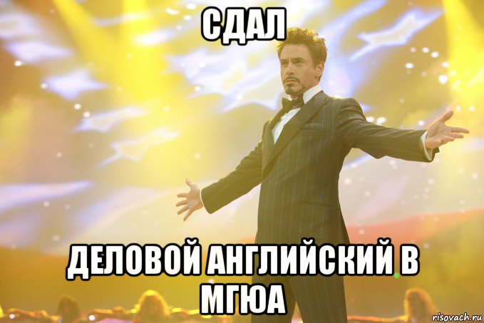 сдал деловой английский в мгюа, Мем Тони Старк (Роберт Дауни младший)