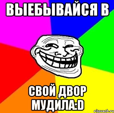 выебывайся в свой двор мудила:d, Мем Тролль Адвайс