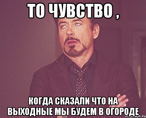 то чувство , когда сказали что на выходные мы будем в огороде, Мем твое выражение лица