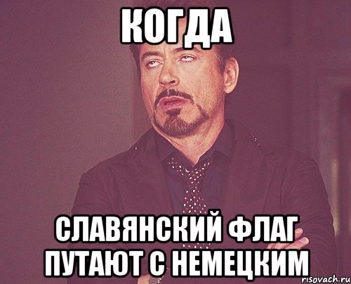 когда славянский флаг путают с немецким, Мем твое выражение лица