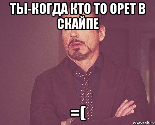 ты-когда кто то орет в скайпе =(, Мем твое выражение лица