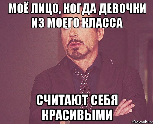 моё лицо, когда девочки из моего класса считают себя красивыми, Мем твое выражение лица