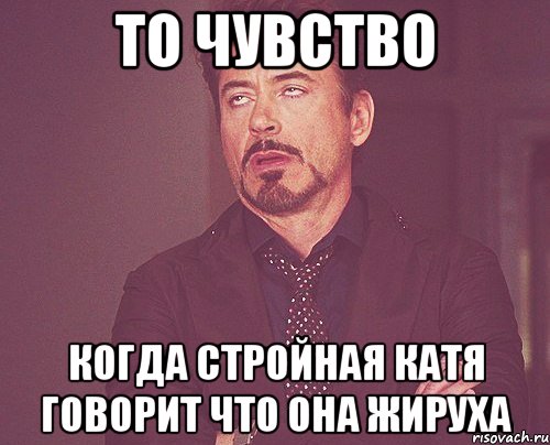 то чувство когда стройная катя говорит что она жируха, Мем твое выражение лица