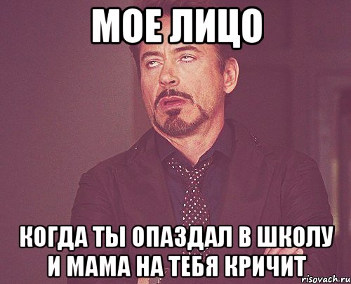 мое лицо когда ты опаздал в школу и мама на тебя кричит, Мем твое выражение лица